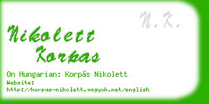 nikolett korpas business card